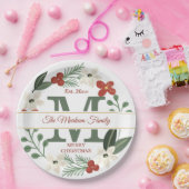 Assiettes En Carton Monogramme des fils de Noël | Nom Noël (Fête)