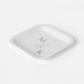 Assiettes En Carton Monogramme des initiés des couples (Angulaire)