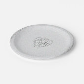 Assiettes En Carton Monogramme des parties scintillantes | de diamant (Angle)