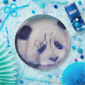 ASSIETTES EN CARTON MONOGRAMME DU PARTI NOIR ET BLANC (Fête)