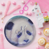 ASSIETTES EN CARTON MONOGRAMME DU PARTI NOIR ET BLANC (Fête)