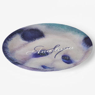 ASSIETTES EN CARTON MONOGRAMME DU PARTI NOIR ET BLANC