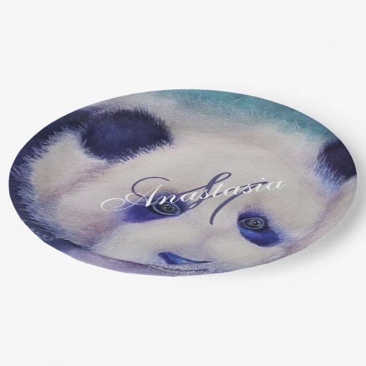 ASSIETTES EN CARTON MONOGRAMME DU PARTI NOIR ET BLANC (Angle)