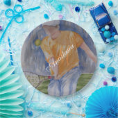 ASSIETTES EN CARTON MONOGRAMME DU PARTI TENNIS (Fête)