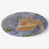 ASSIETTES EN CARTON MONOGRAMME DU PARTI TENNIS (Angle)