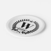 Assiettes En Carton Monogramme familial (Angle)