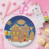 Assiettes En Carton Monogramme Gingerbread Maison Cookies de Noël Bonb (Fête)