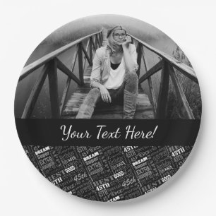 Assiettes En Carton Monogramme personnalisé amusant 45e anniversaire