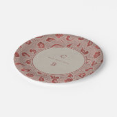 Assiettes En Carton Monographie de mariage campagnard rustique en dent (Angle)