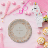 Assiettes En Carton Monographie de mariage campagnard rustique en dent (Fête)