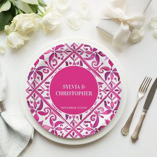Assiettes En Carton Monographie de mariage de talavera rose espagnol i
