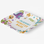 Assiettes En Carton Monster Bash Little Monster Fête d'anniversaire (Angulaire)