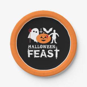 Assiettes En Carton Monster Gang, fête d'Halloween