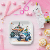 Assiettes En Carton Monster Shark Camion Anniversaire Bash (Fête)
