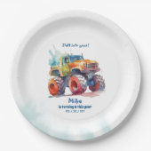 Assiettes En Carton Monster Truck boy Anniversaire (Devant)