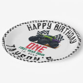 Assiettes En Carton Monster Trucks 1st Birthday Vroom Party (Angle)