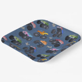 Assiettes En Carton Monster Trucks fête d'anniversaire (Angulaire)