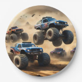 Assiettes En Carton Monster Trucks Mayhem, (Devant)