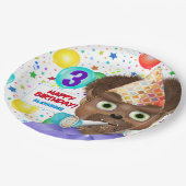 Assiettes En Carton Monster Wolf Boy fête d'anniversaire (Angle)
