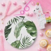 Assiettes En Carton Monstera Tropical plage d'été mariage élégant (Fête)