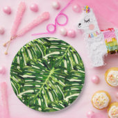 Assiettes En Carton Monstère tropicale Feuilles - Exotique (Fête)