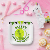 Assiettes En Carton Monstre déplaisant Nom de l'enfant Joyeux annivers (Fête)