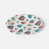 Assiettes En Carton Monstre Whimsical Motif Fête d'anniversaire pour e (Angle)