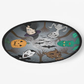 Assiettes En Carton Monstres d'Halloween (Angle)