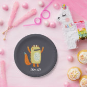 Assiettes En Carton Monstres mignons Personnalisé (Fête)