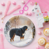 Assiettes En Carton Montagne Bernaise Laisser neiger Noël (Fête)