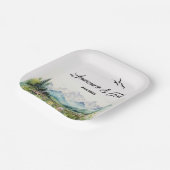 Assiettes En Carton Montagne et Fleur sauvage (Angulaire)