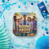 Assiettes En Carton Montée au-dessus (Plaque Carré) (Fête)