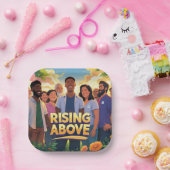 Assiettes En Carton Montée au-dessus (Plaque Carré) (Fête)