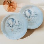 Assiettes En Carton Montez et partez ! Baby shower Blue Hot Air Balloo<br><div class="desc">C'est un Up and Away ! Plaques de papier Baby shower Blue Hot Air Balloon !</div>