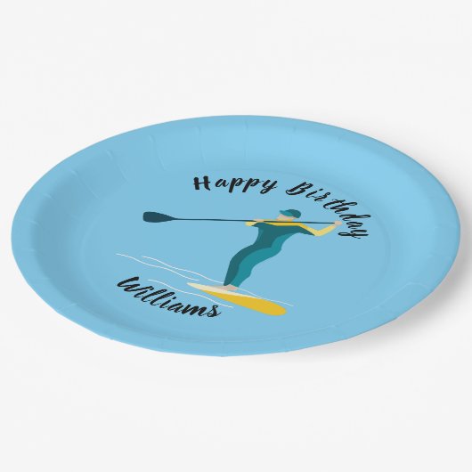 Assiettes En Carton Montez le pédalo (Angle)