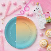 Assiettes En Carton Mood Gradient Mariage Ciel tropical ID741 (Fête)