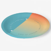 Assiettes En Carton Mood Gradient Mariage Ciel tropical ID741 (Angle)