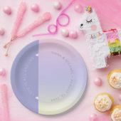 Assiettes En Carton Mood Gradient Mariage Pastel Dawn ID741 (Fête)
