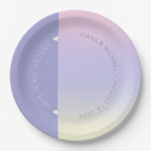 Assiettes En Carton Mood Gradient Mariage Pastel Dawn ID741 (Devant)