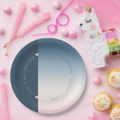 Assiettes En Carton Mood Gradient Mariage Prussian Sky ID741 (Fête)