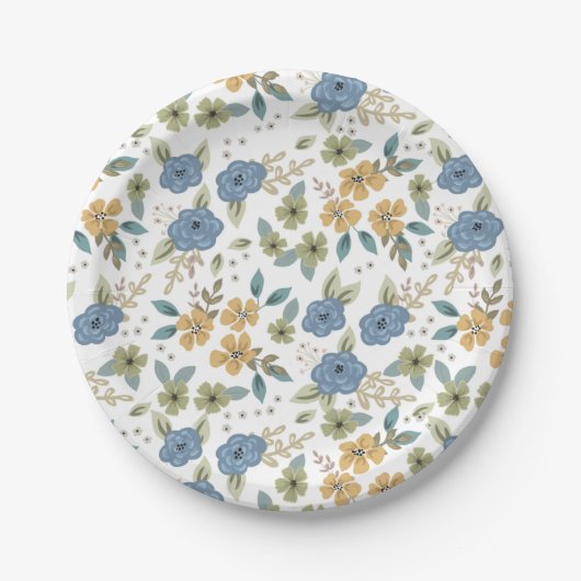 Assiettes En Carton Moody Blues Floral Party Plaque (Devant)