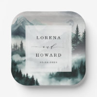 Moody Mountain Moonlit Pine Forest Mariage