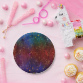 Assiettes En Carton Moody Ombre | Psychedélique Grunge Gold Stardust (Fête)