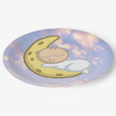 Assiettes En Carton Moon Baby Design (Angle)