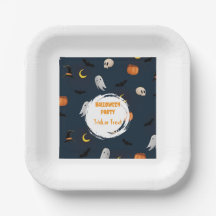 Moon Bat Dark Blue Halloween Party mignonne
