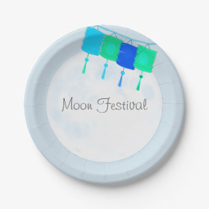 Assiettes En Carton Moon Festival Chinese Autumn Festival