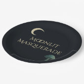 Assiettes En Carton Moonlit Masquerade Elegant Halloween (Angle)