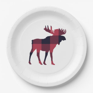 Assiettes En Carton Moose Buffalo Vérifier la nature sauvage