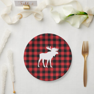 Assiettes En Carton Moose Buffalo Vérifier le Cabine sauvage