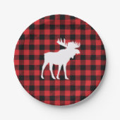 Assiettes En Carton Moose Buffalo Vérifier le Cabine sauvage (Devant)